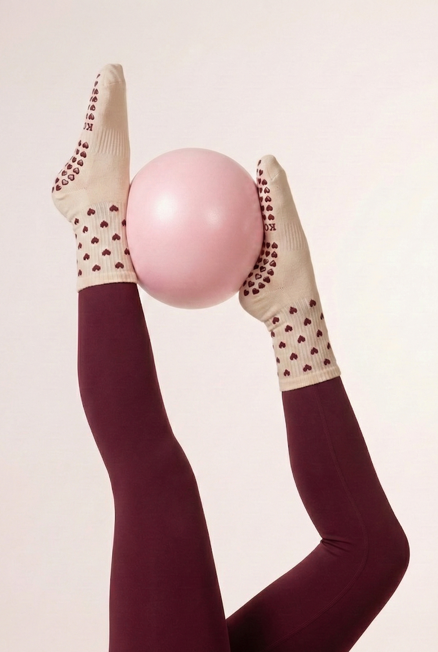 k.o.r.r. Burgundy Cream Grip Sokken