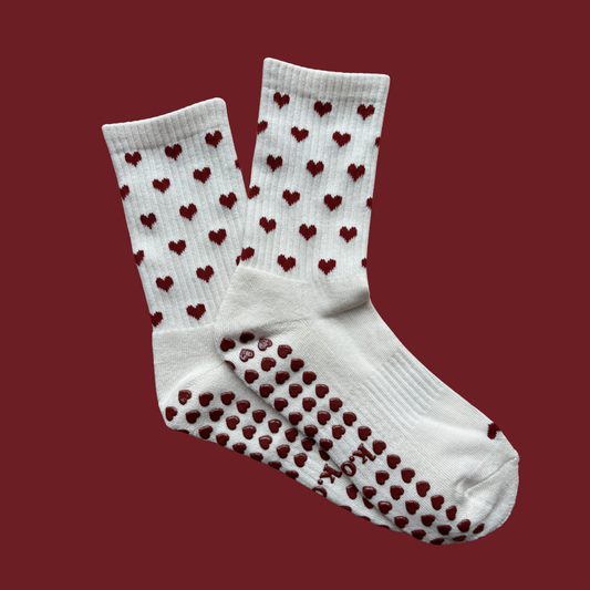 k.o.r.r. Burgundy Cream Grip Socks