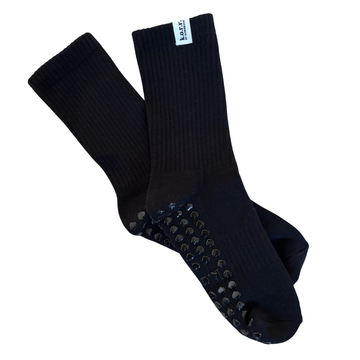 Basic Black Pilates grip socks by KORRHAUS for reformer Pilates and studio practice