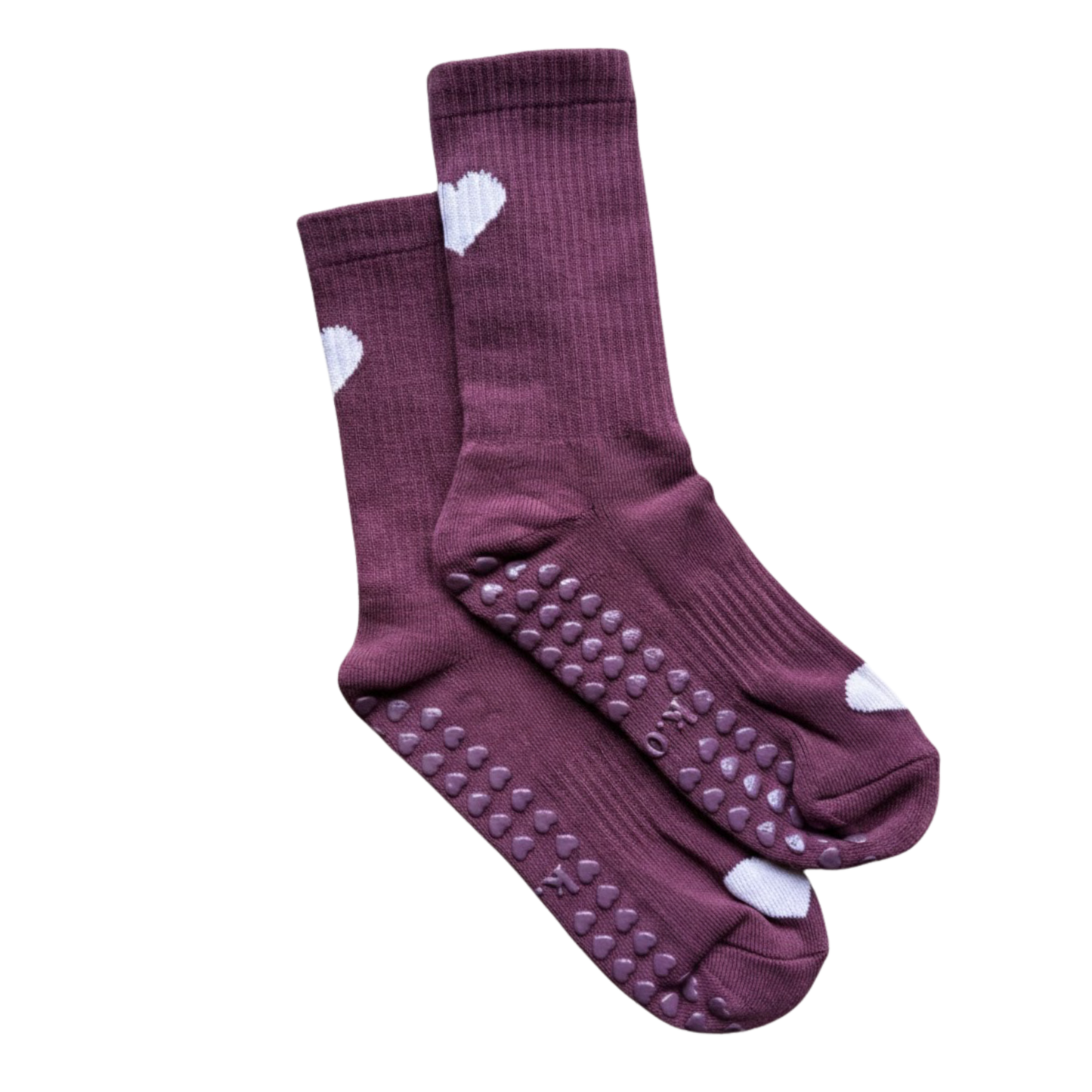 k.o.r.r. Dark Plum Heart Grip Sokken