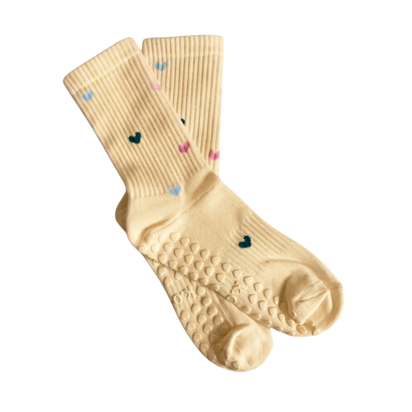 Limoncello Heart Grip Socks